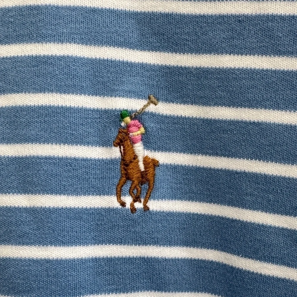 Polo by Ralph Lauren Blue & White Striped Cotton Polo